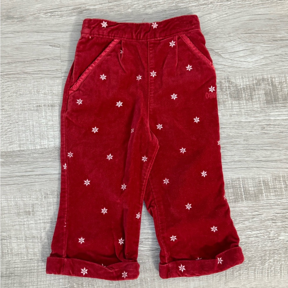 Oshkosh Red Velvet Pants 18M‎